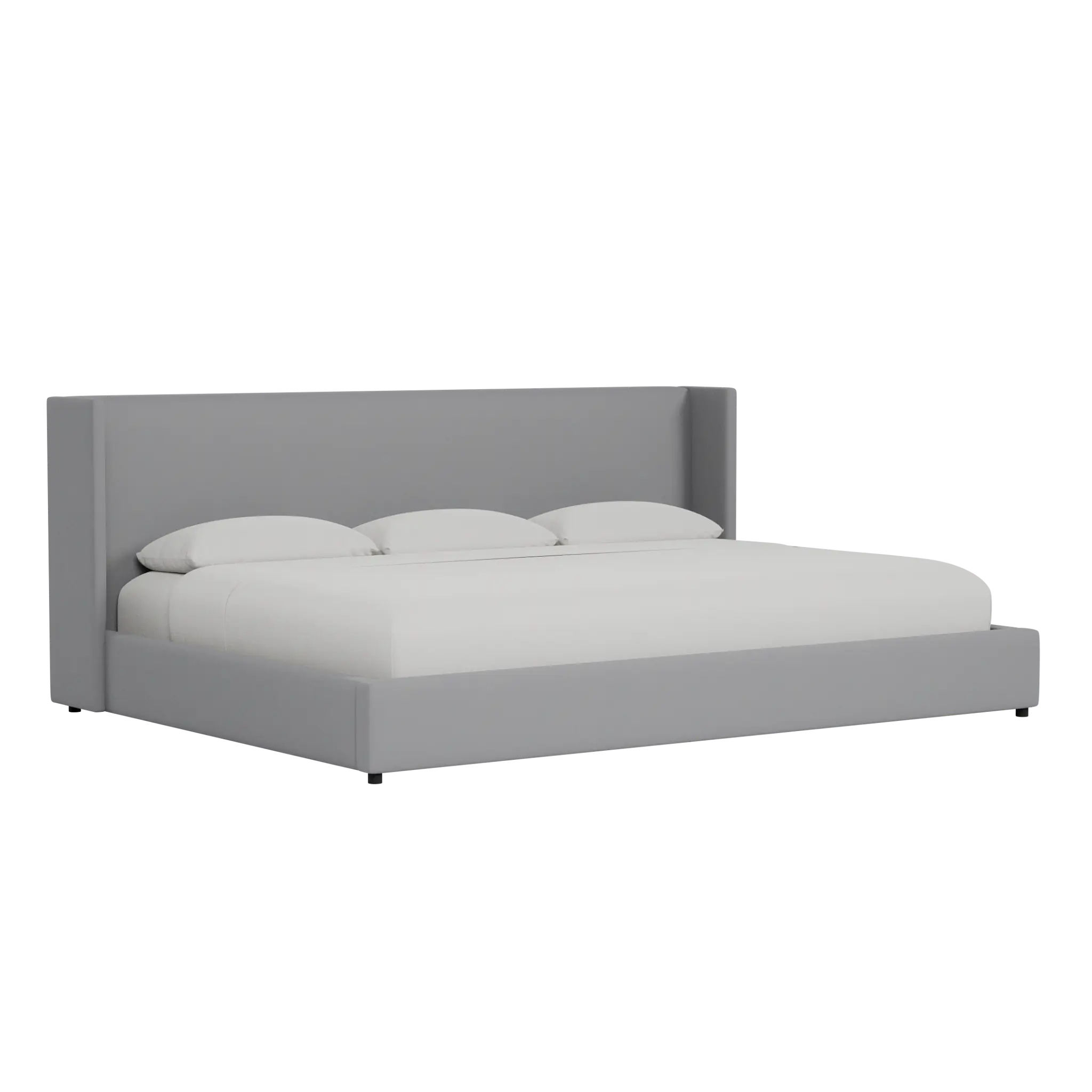 Captiva Delray Light Gray 48" Upholstered Shelter Bed Captiva Delray Light Gray 48" Upholstered Shelter Bed