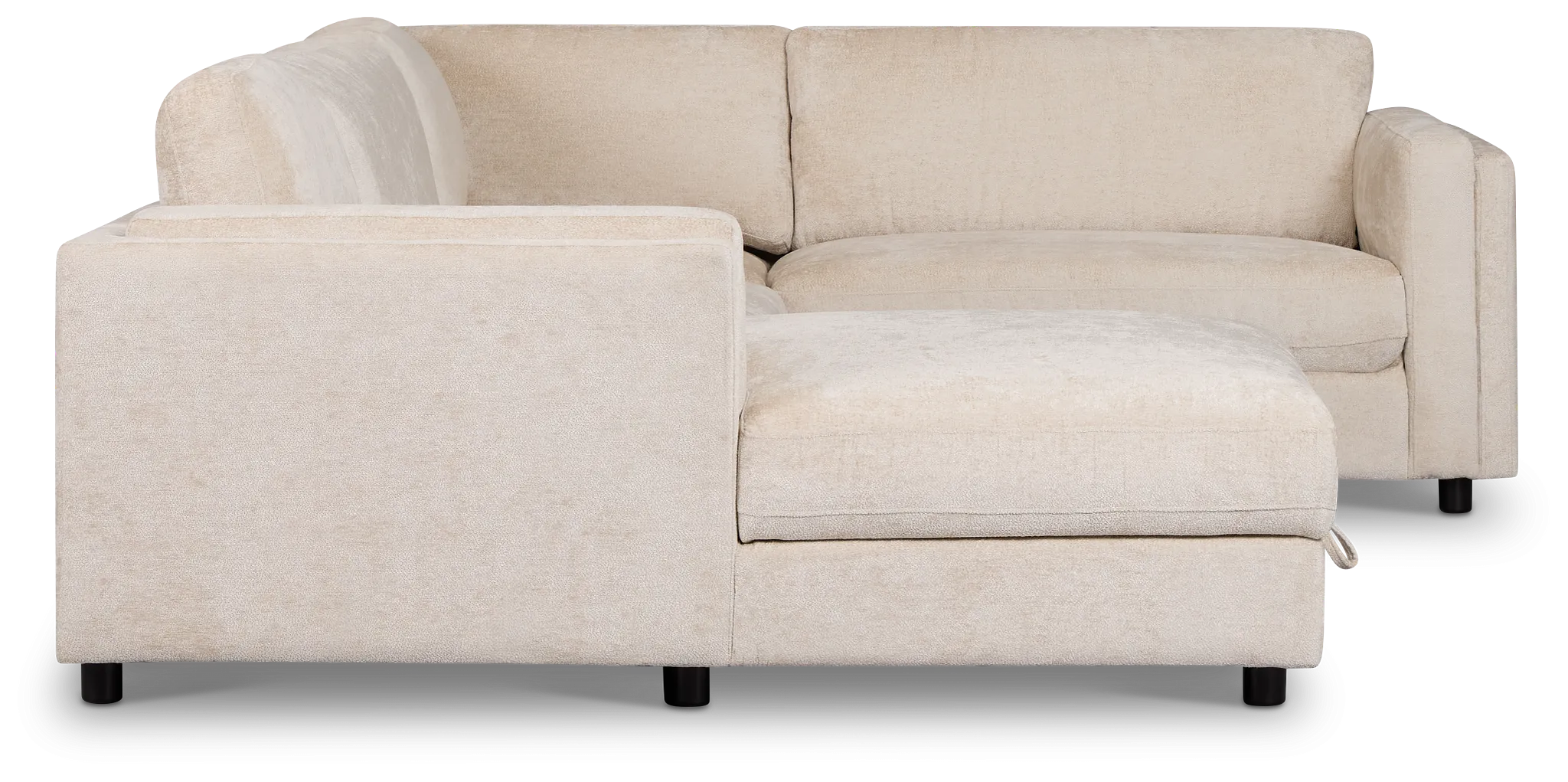 Farren Beige Fabric Medium Left Chaise Sleeper Sectional