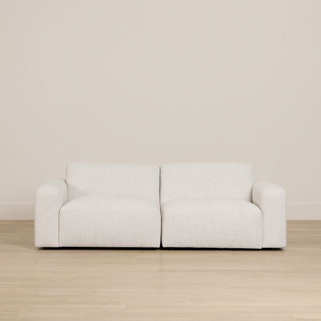 Baylor Light Beige Fabric 2-piece Modular Sofa