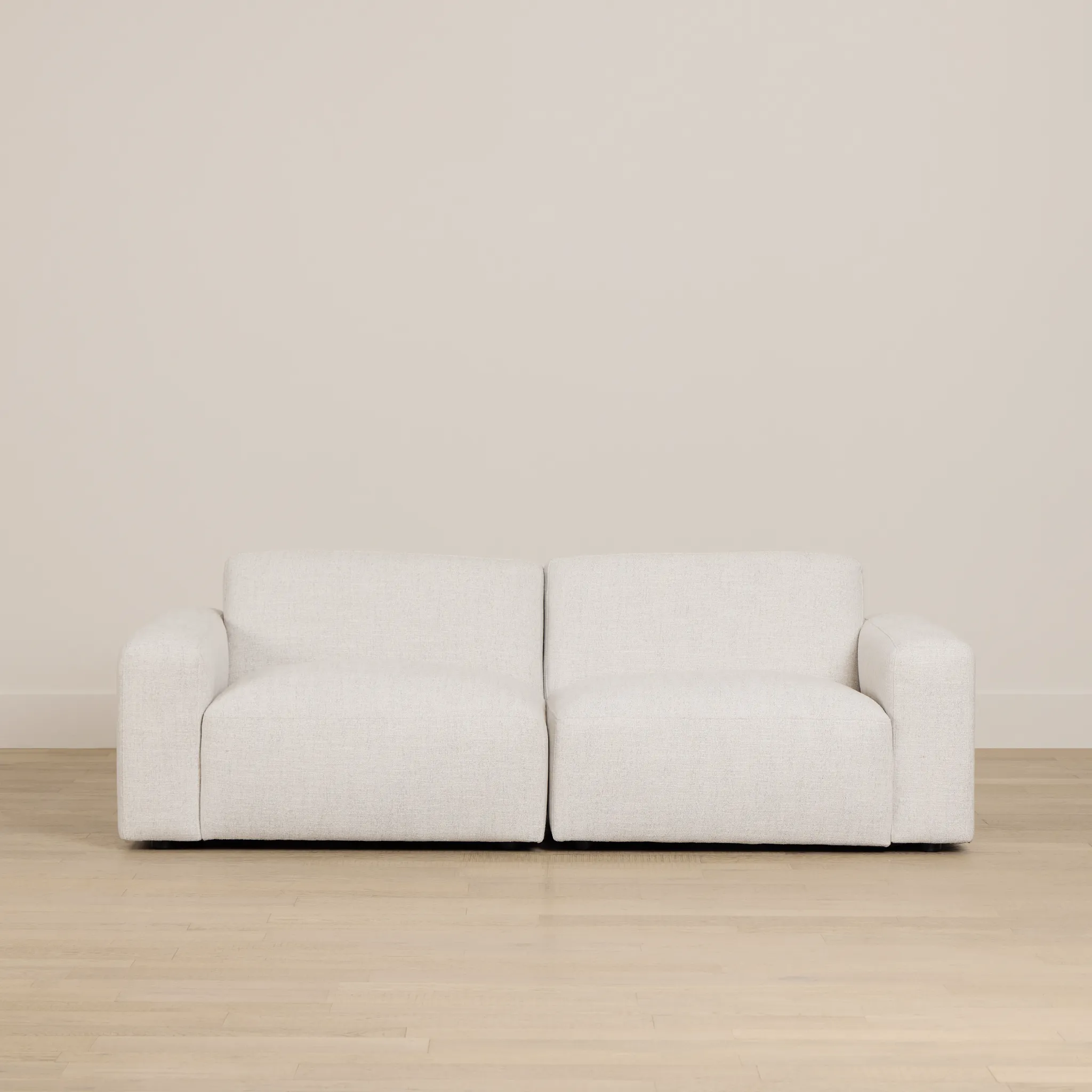 Baylor Light Beige Fabric 2-piece Modular Sofa