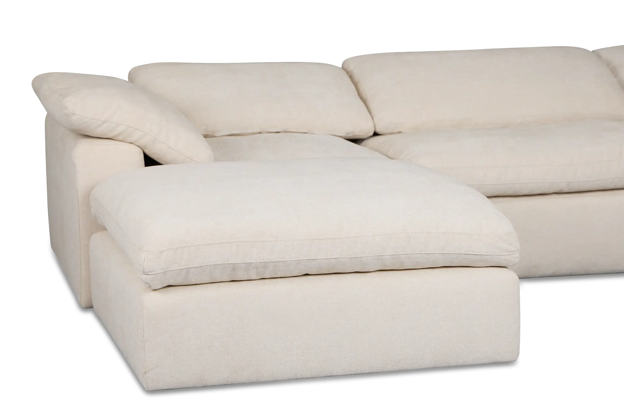 Drift Light Beige Fabric Small Dual Power Left Bumper Sectional Drift Light Beige Fabric Small Dual Power Left Bumper Sectional