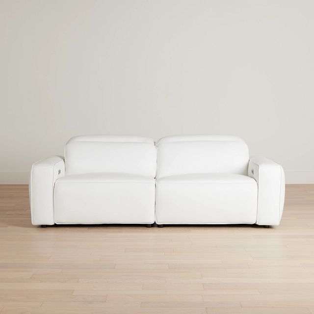 Tidal White Lthr/vinyl Power Reclining Sofa