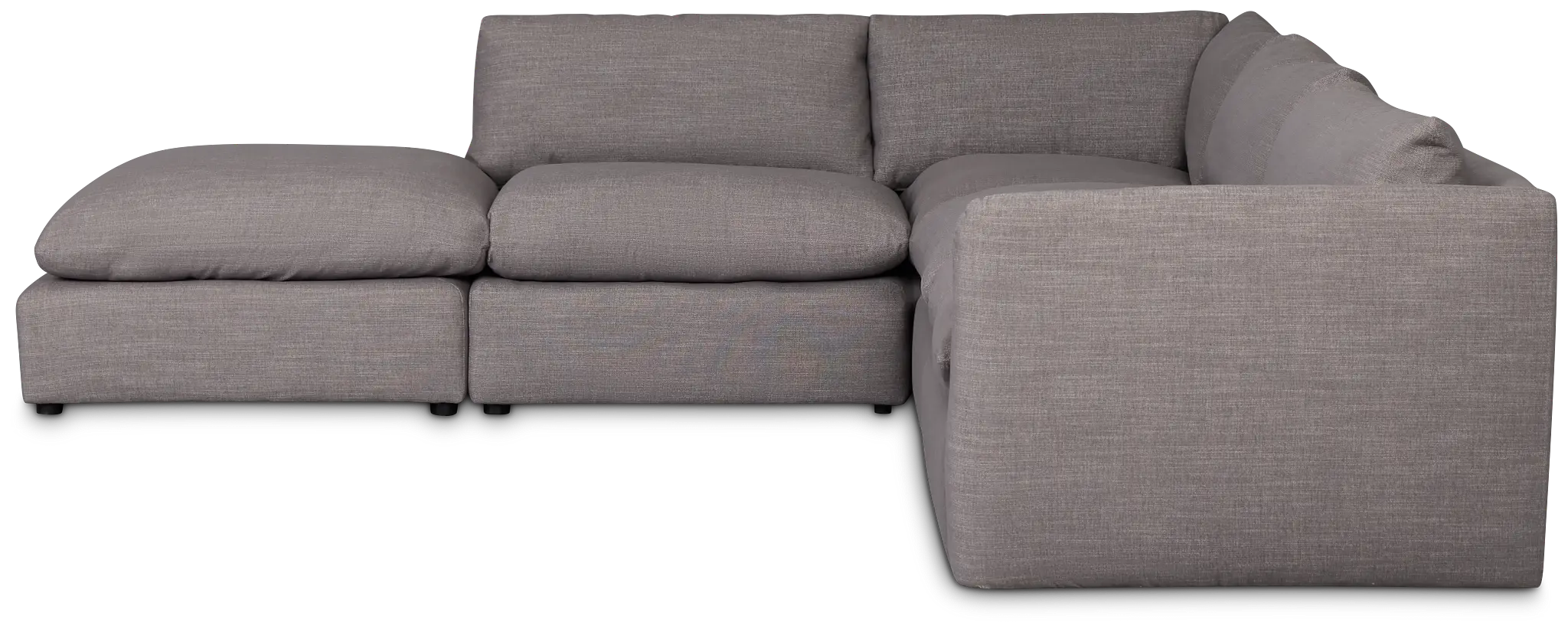 Serena Gray Fabric 5-piece Left Facing Bumper Sectional Serena Gray Fabric 5-piece Left Facing Bumper Sectional