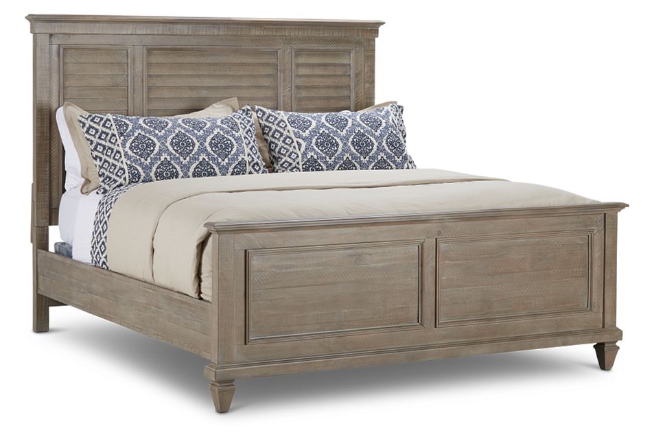 Sonoma Light Tone Panel Bed