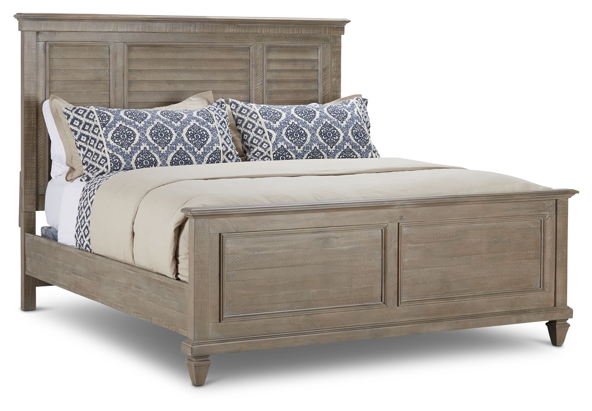 Sonoma Light Tone Panel Bed