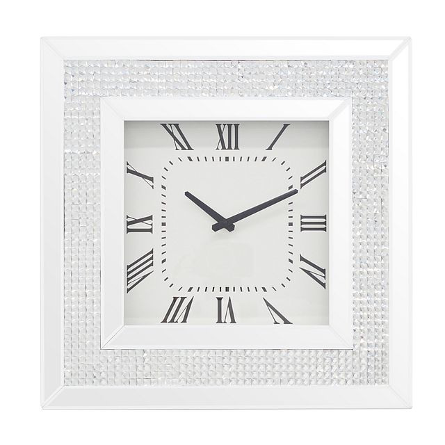 Elie Silver Mirrored Wall Clock