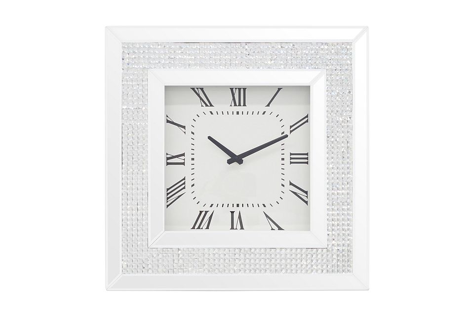Elie Silver Mirrored Wall Clock Home Accents Wall Decor City