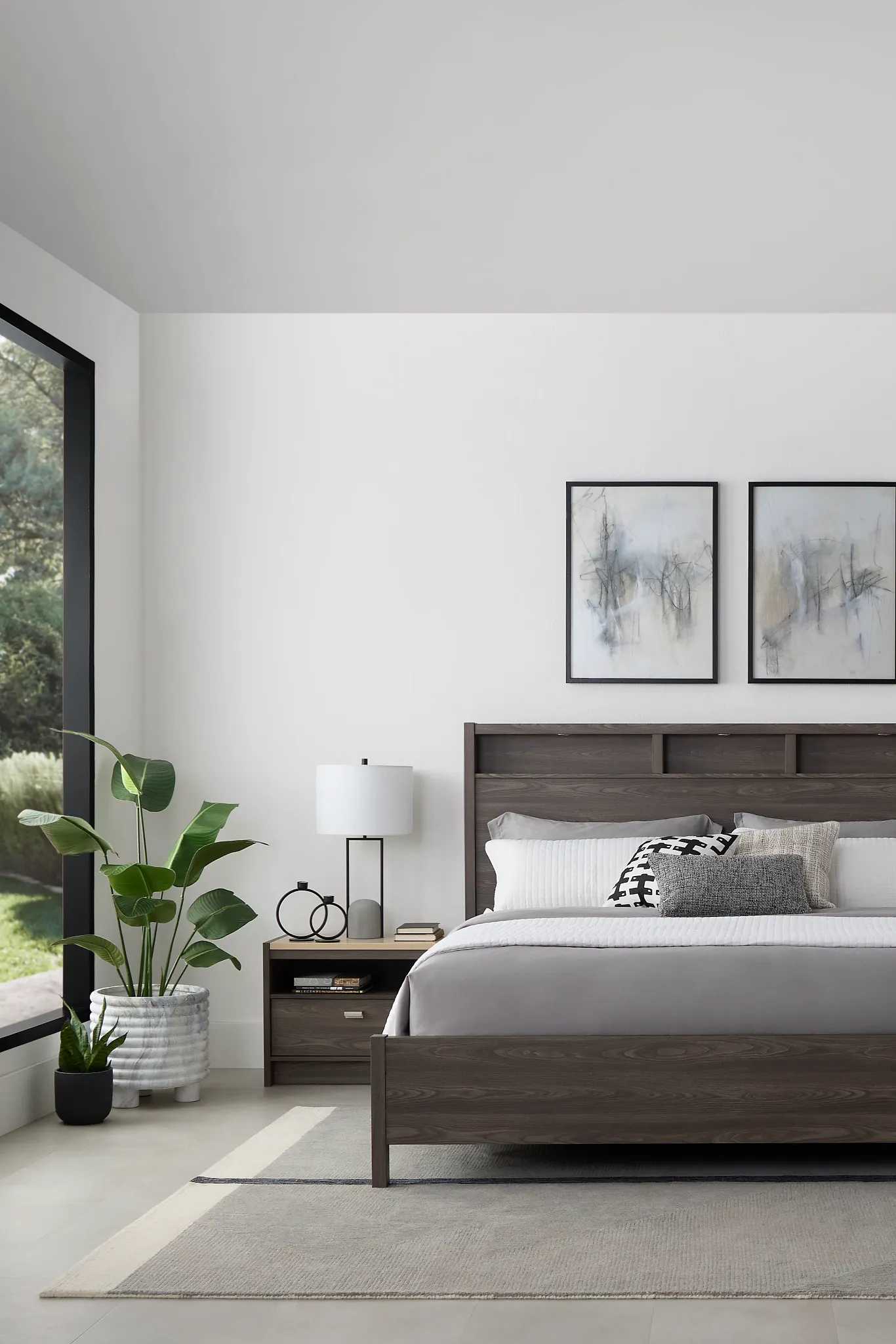 Warren Gray Panel Bed