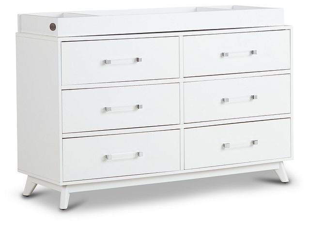 Kayson White Dresser With Changing Top