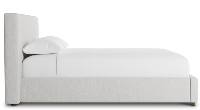 Grayton Delray Pewter 44" Upholstered Platform Bed
