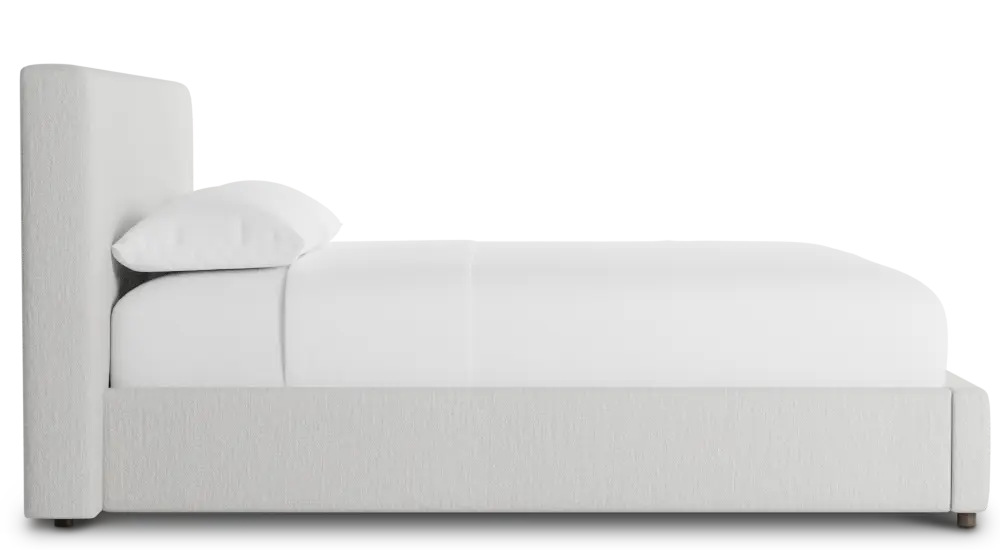 Grayton Delray Pewter 44" Upholstered Platform Bed Grayton Delray Pewter 44" Upholstered Platform Bed