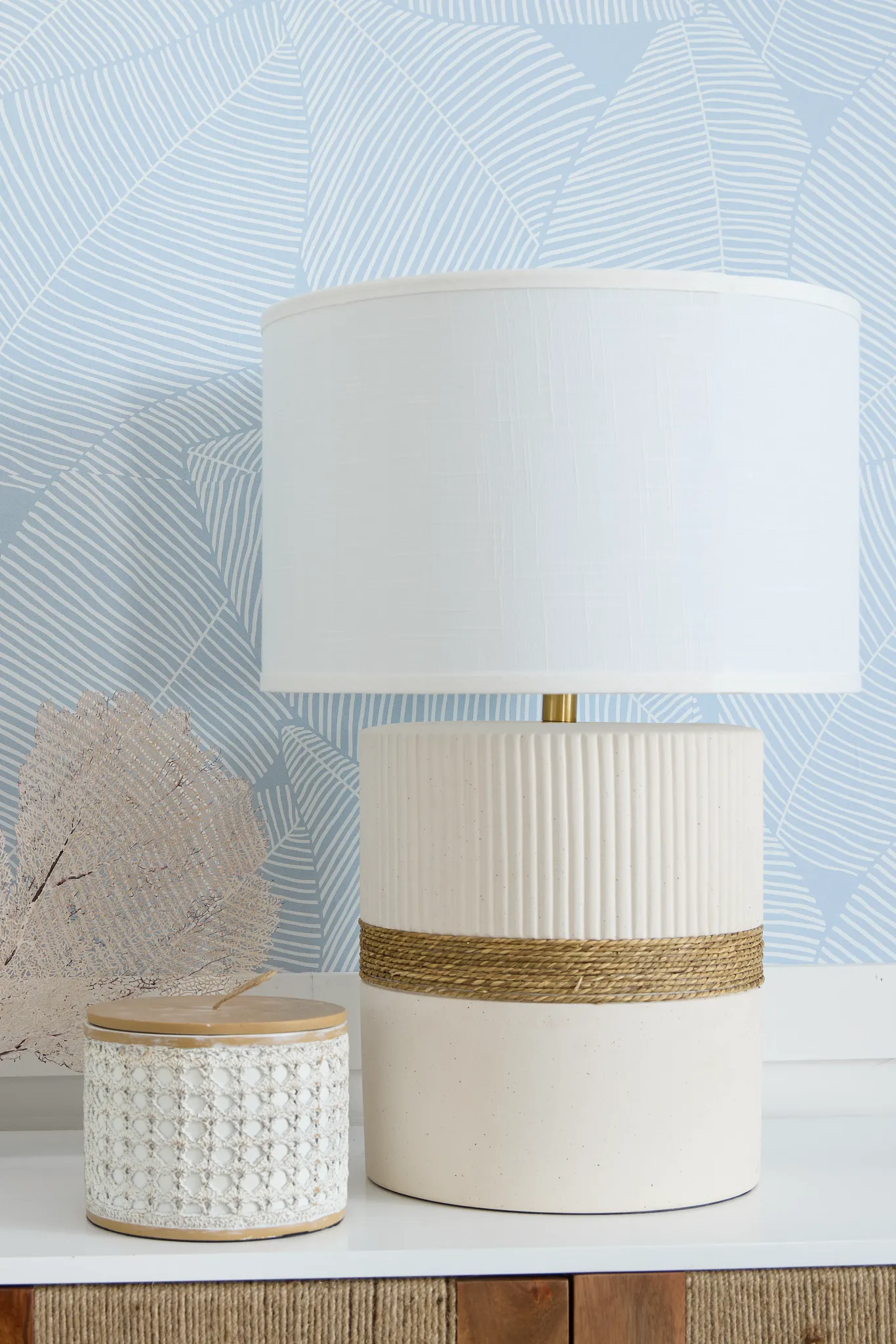 Soothe White Ceramic Table Lamp