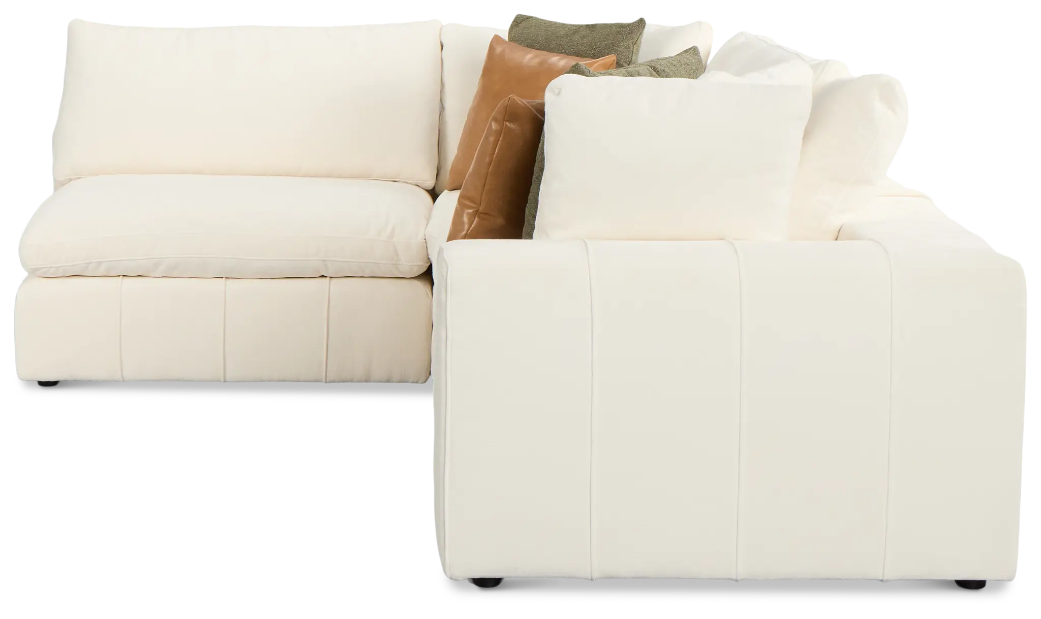 Cruz White Fabric 4-piece Modular Sectional Cruz White Fabric 4-piece Modular Sectional