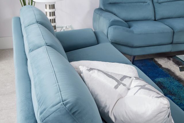 Milana Blue Velvet Sofa (2)