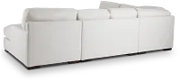 Veronica White Down Medium Right Chaise Sectional