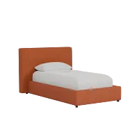 Grayton Elite Medium Brown 44" Upholstered Platform Bed