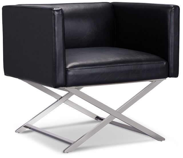 Leone Black Accent Chair