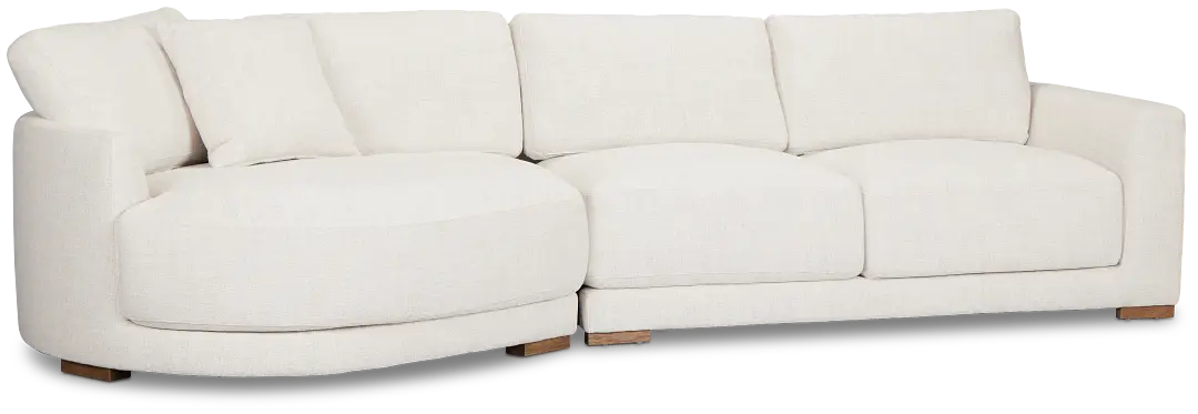Maeve Light Beige Fabric Left-arm Cuddler Sectional Maeve Light Beige Fabric Left-arm Cuddler Sectional