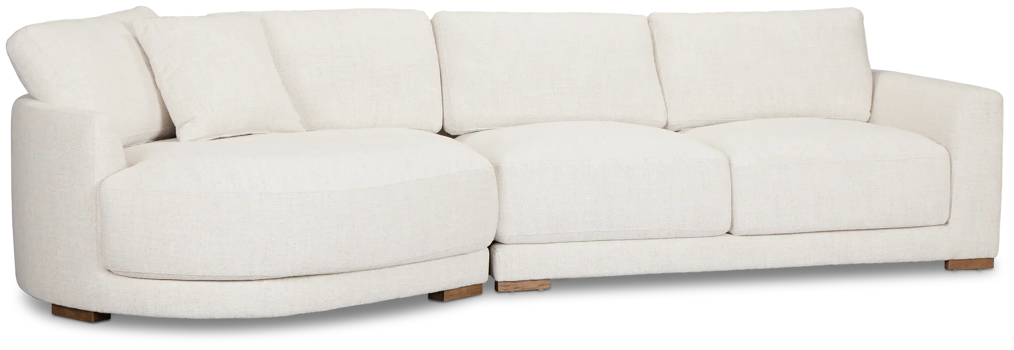 Maeve Light Beige Fabric Left-arm Cuddler Sectional Maeve Light Beige Fabric Left-arm Cuddler Sectional
