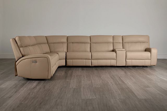Rhett Taupe Micro Large Two-arm Power Reclining Sectional (2)
