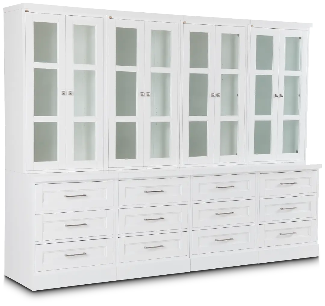 Newport White Drawer Bookcase Wall Newport White Drawer Bookcase Wall