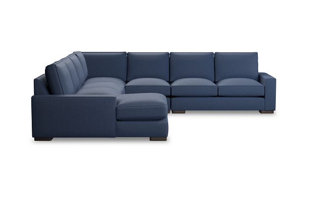 Edgewater Revenue Dark Blue Large Left Chaise Sectional