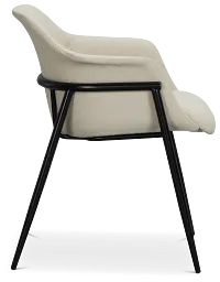 Salerno Light Beige Upholstered Arm Chair