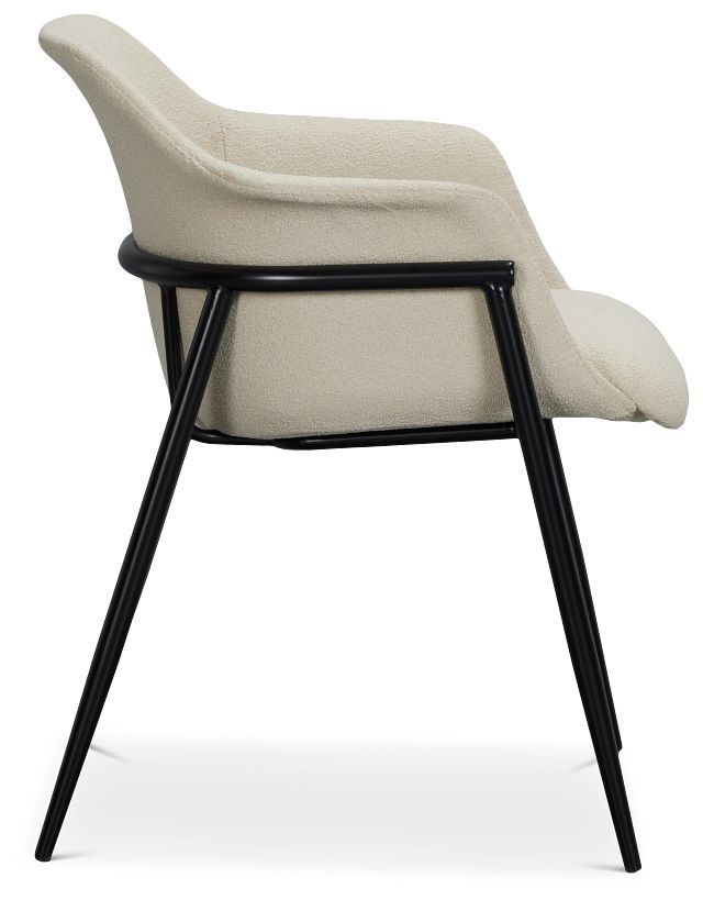 Salerno Light Beige Upholstered Arm Chair