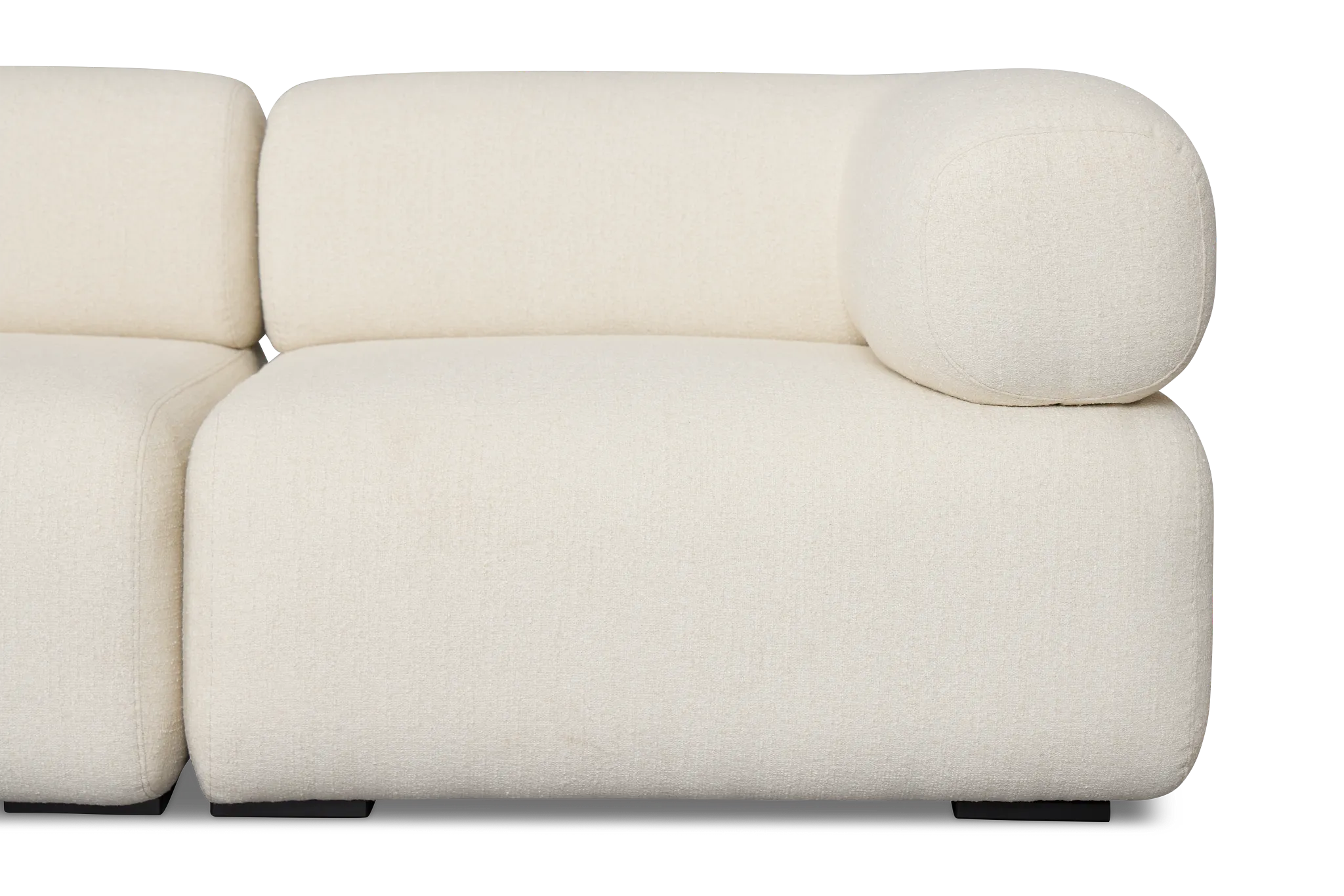 Celeste Light Beige Fabric 5-piece Modular Sectional With Corner Ottoman