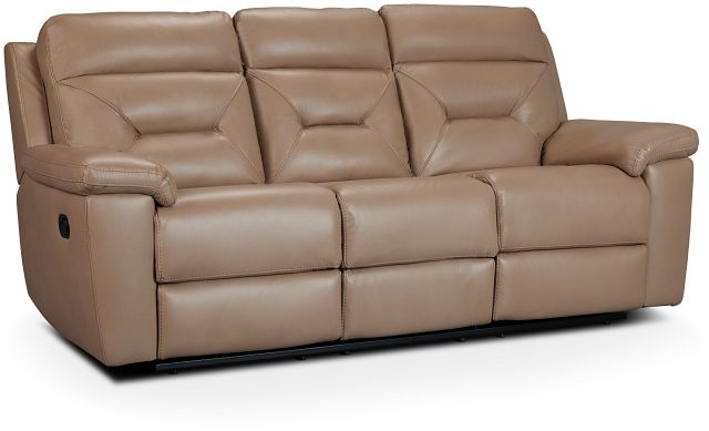 Phoenix Dark Beige Micro Reclining Sofa