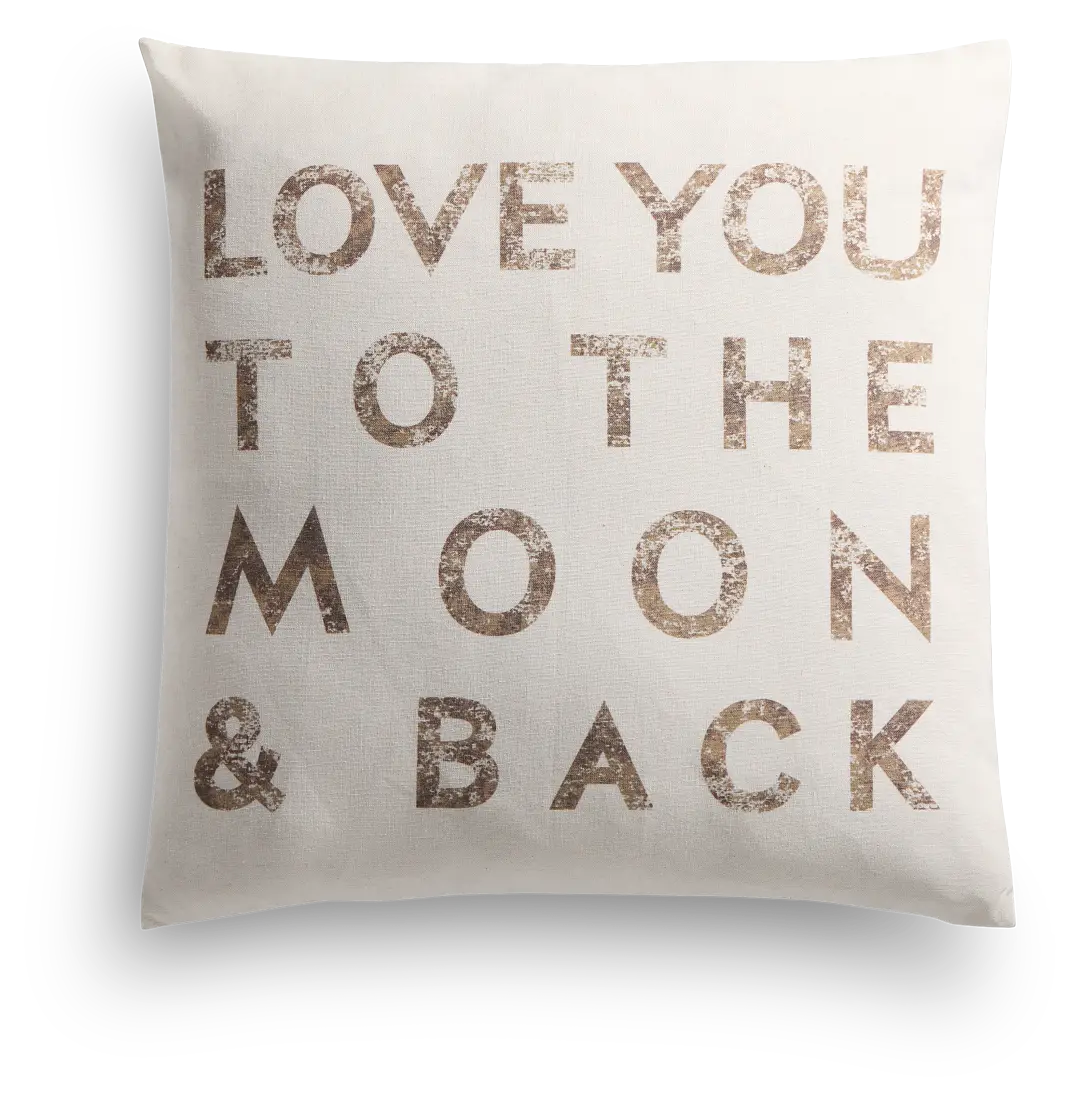 Love Ivory 22" Square Accent Pillow Love Ivory 22" Square Accent Pillow