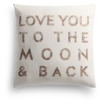 Love Ivory 22" Square Accent Pillow