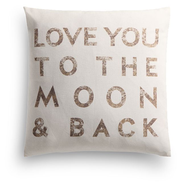 Love Ivory 22" Square Accent Pillow