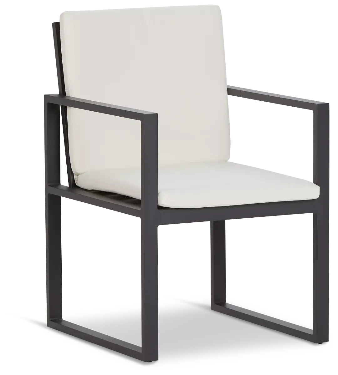 Linear Dark Gray White Aluminum Arm Chair Linear Dark Gray White Aluminum Arm Chair