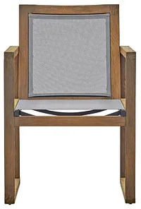 Linear Teak Sling Arm Chair