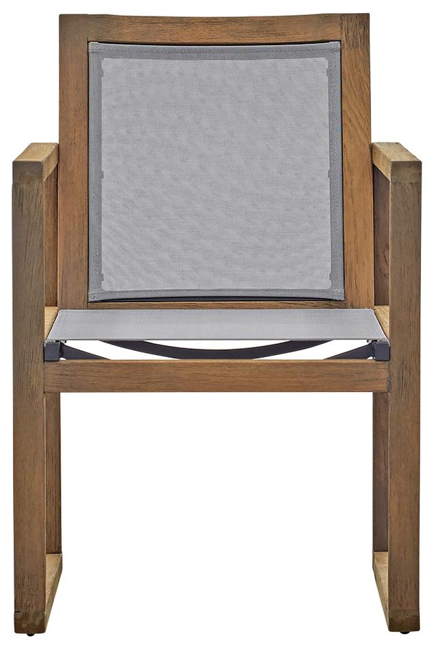 Linear Teak Sling Arm Chair (1)