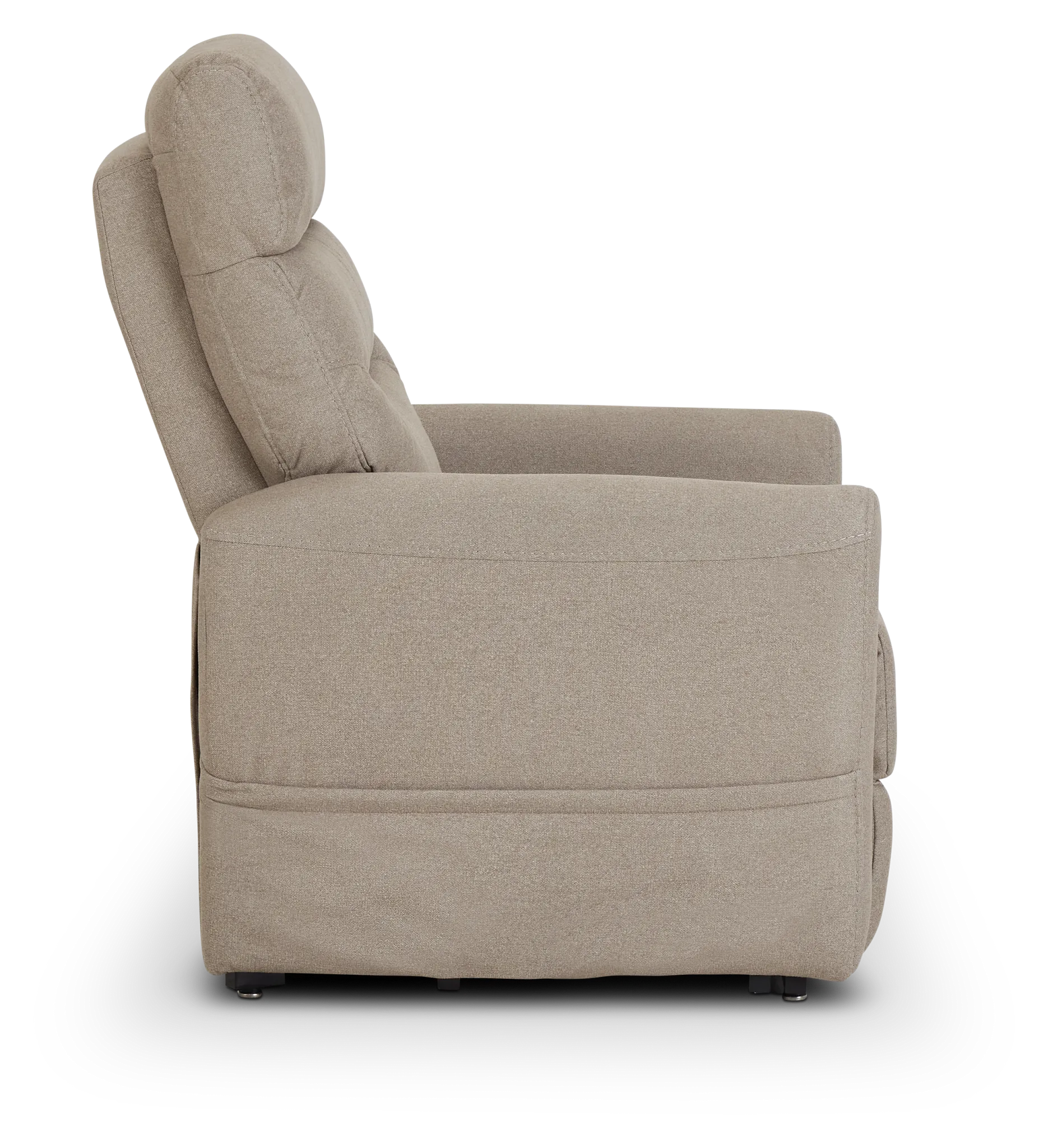 Canton Beige Fabric Power Lift Recliner