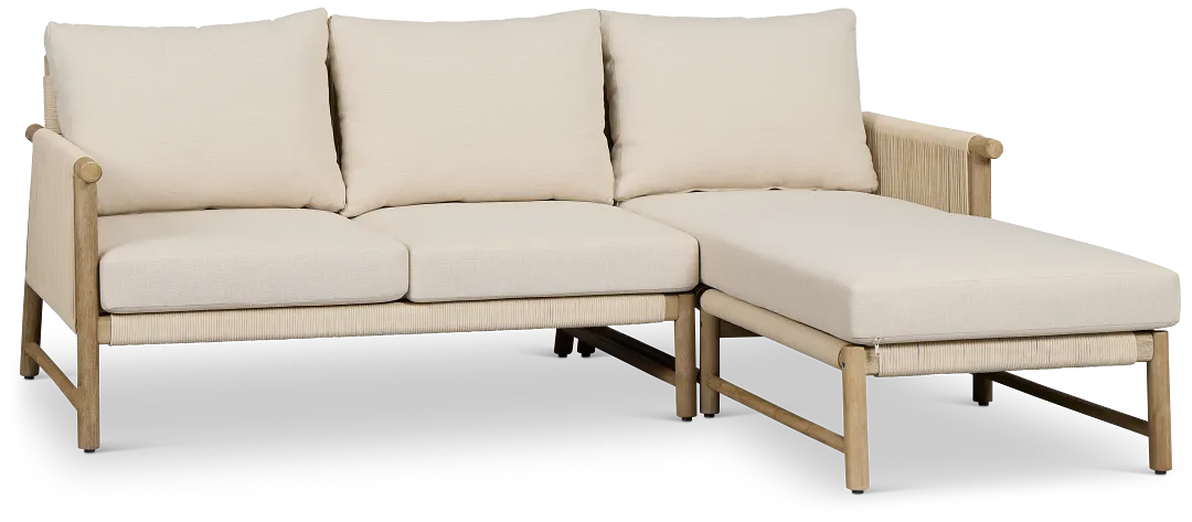 Azure Light Tone Right Arm Chaise Sectional