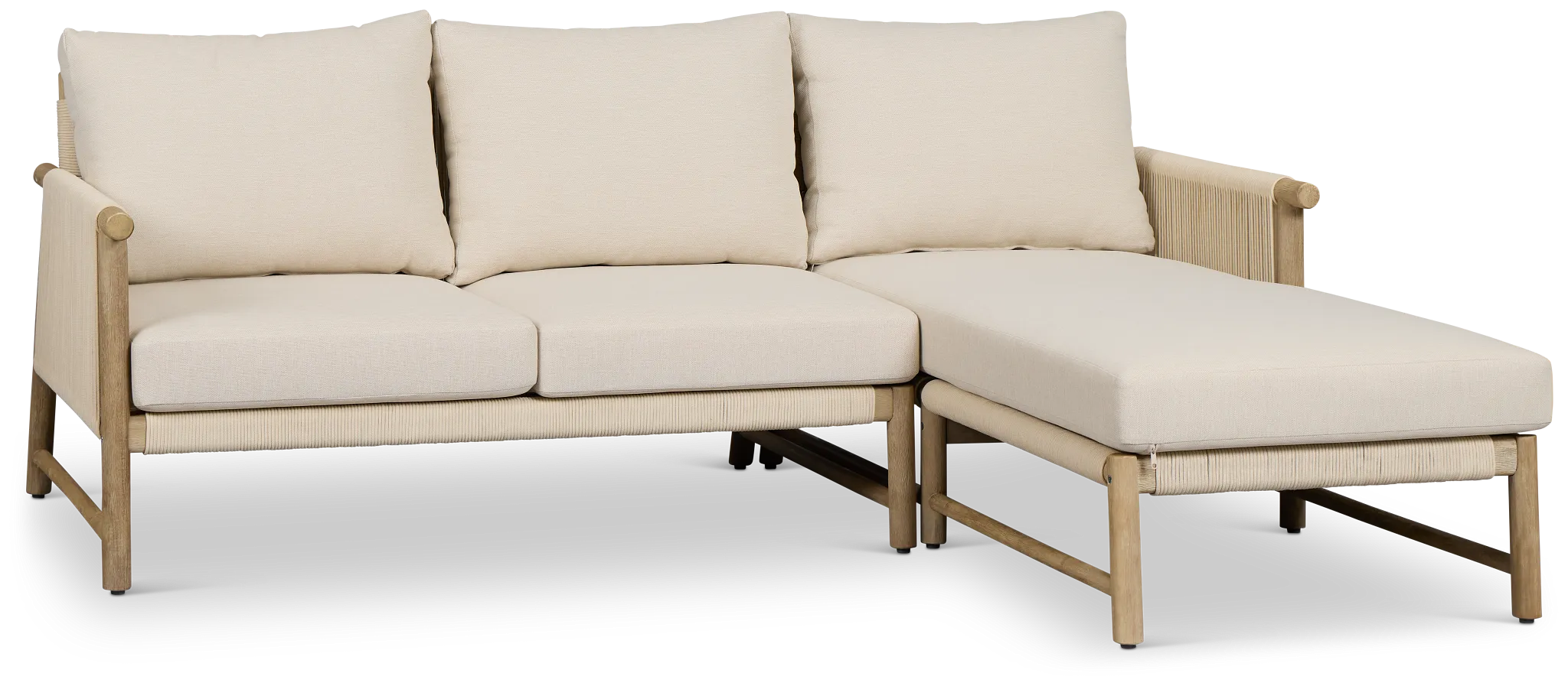 Azure Light Tone Right Arm Chaise Sectional