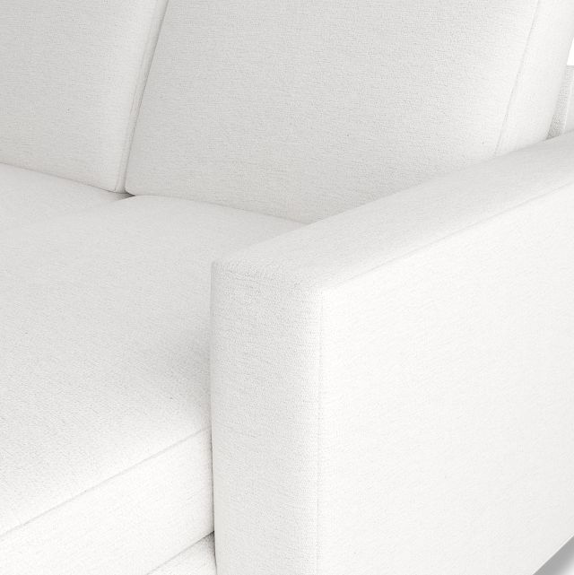 Citymod White Fabric Medium Right Chaise Sectional