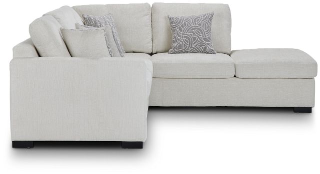 Blakely White Fabric Small Right Bumper Sleeper Sectional