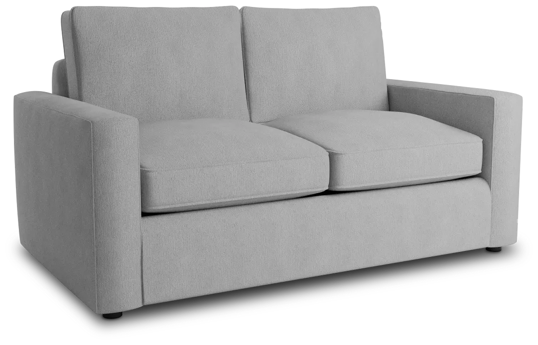 Siesta Revenue White Fabric Loveseat