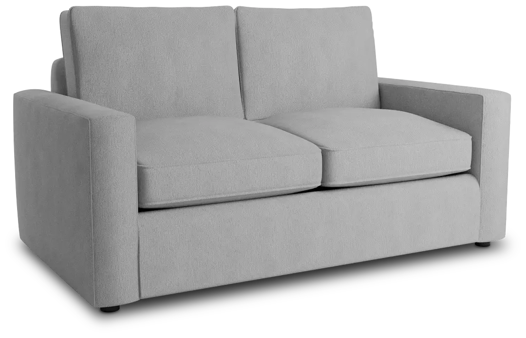 Siesta Revenue White Fabric Loveseat Siesta Revenue White Fabric Loveseat