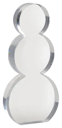 Snowman Clear Large Sculpture