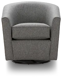 Asheville Gray Fabric Swivel Rocker Glider