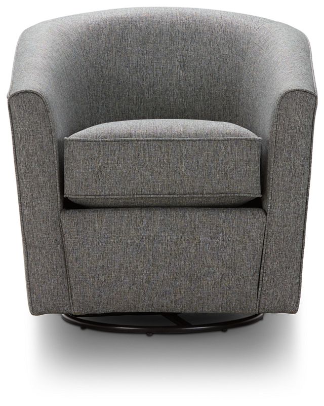 Asheville Gray Fabric Swivel Rocker Glider