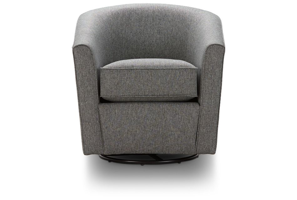 Asheville Gray Fabric Swivel Rocker Glider