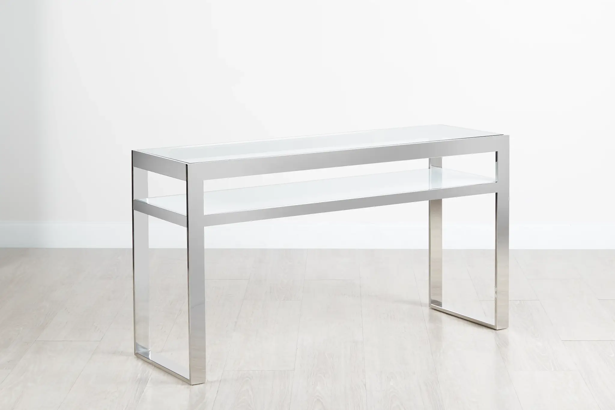 Miami White Glass Console Table Miami White Glass Console Table