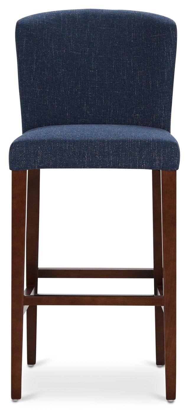 Bentley Dark Blue 30" Upholstered Barstool