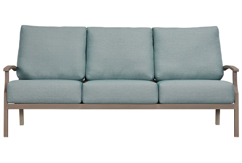 Raleigh Teal Aluminum Sofa